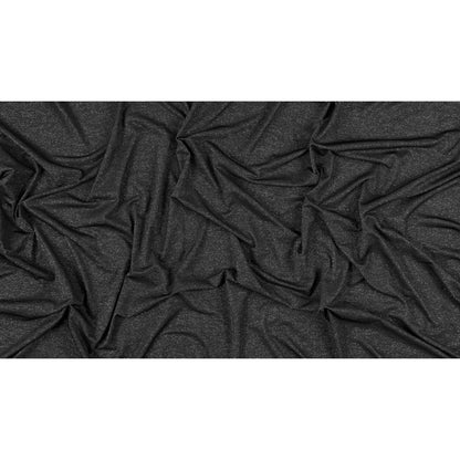 Black and Metallic Silver Striped Stretch Nylon Jersey Full