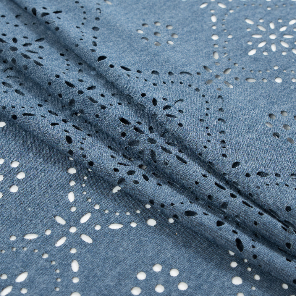 Italian Aviaition Blue Laser-Cut Jersey - Folded