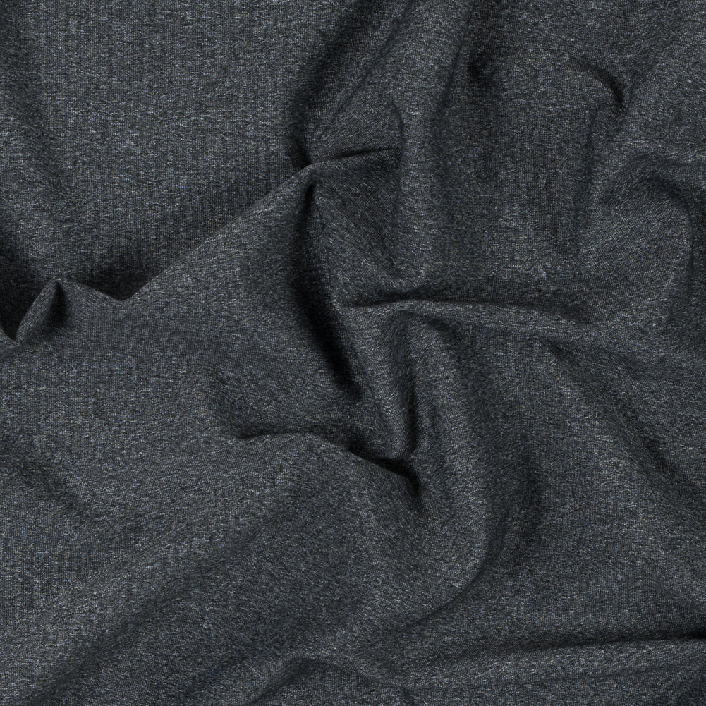 Heathered Charcoal Stretch Nylon Jersey