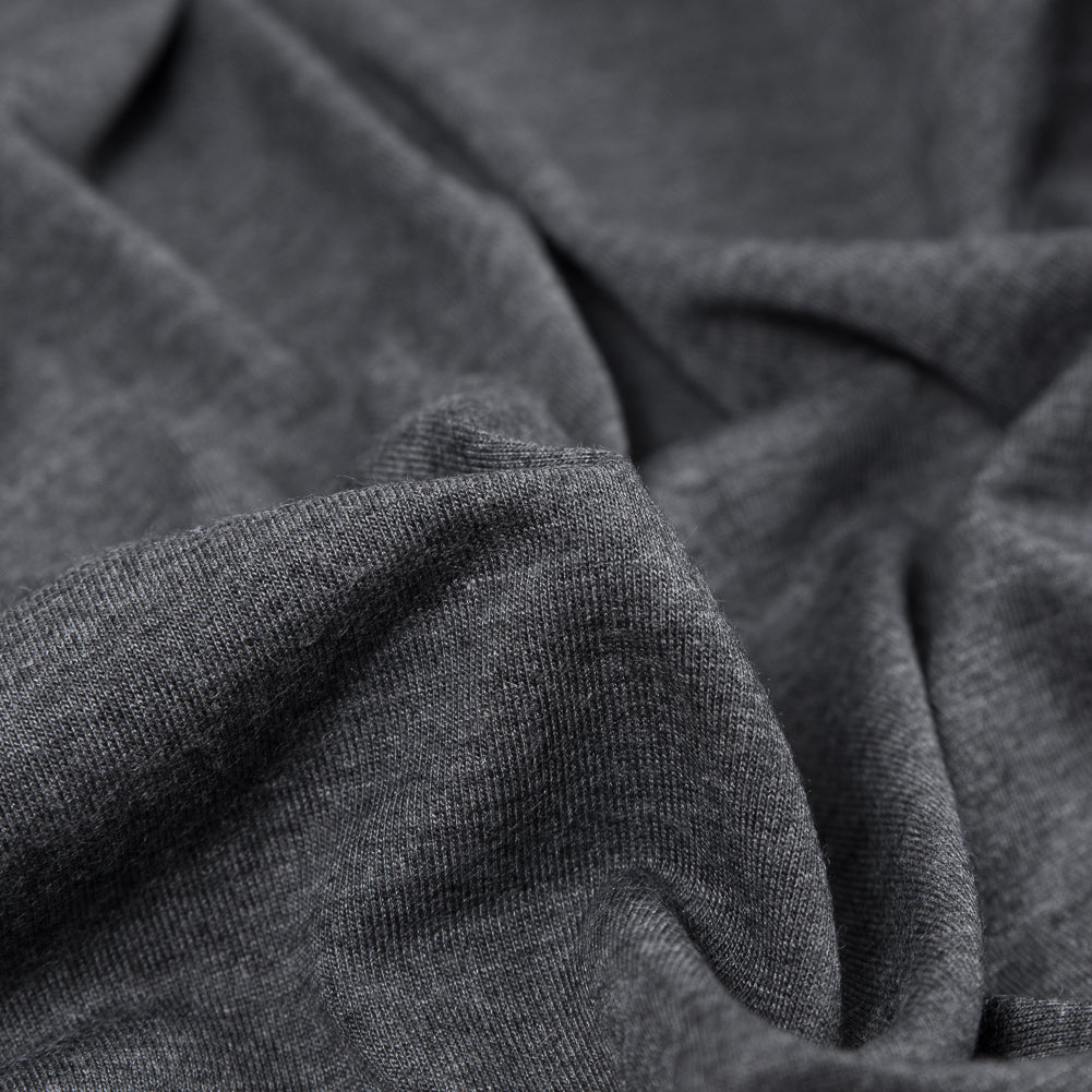 Gray Tissue Weight Heathered Jersey Detail