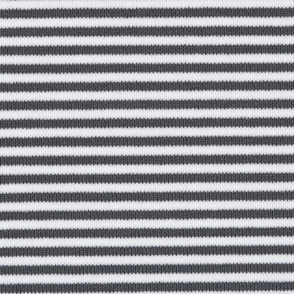 Gray and White Candy Striped Stretch Eclon Jersey - Detail