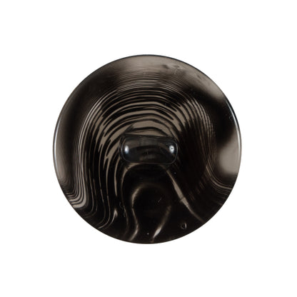 Black Semi-Transparent Plastic Button - 40L/25mm - Detail