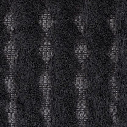 Black Chevron Fringe Fabric