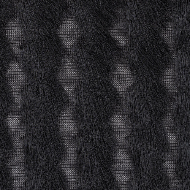 Black Chevron Fringe Fabric