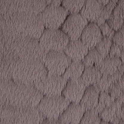 Taupe Silky Embossed Stretch Faux Fur - Full