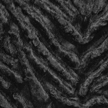 Zebra Embossed Velvet - Black Full
