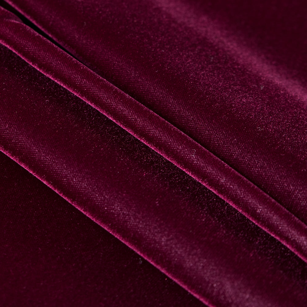 Luxury Lyons Velvet - Tuscan Wine Red - Leander Collection Detail