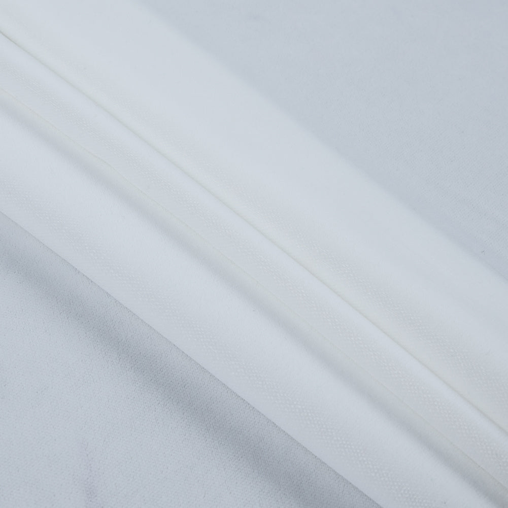 White 100% Micro Polyester Velvet - Folded