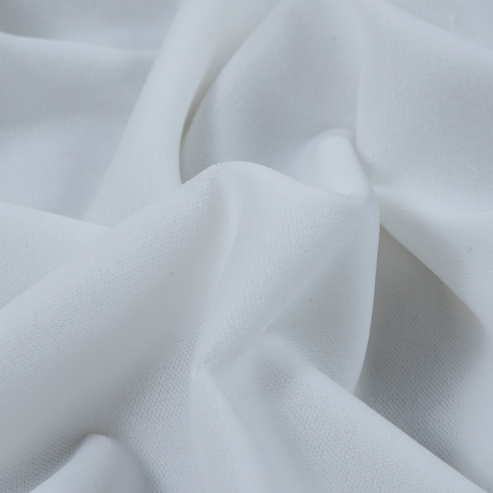 White 100% Micro Polyester Velvet - Detail