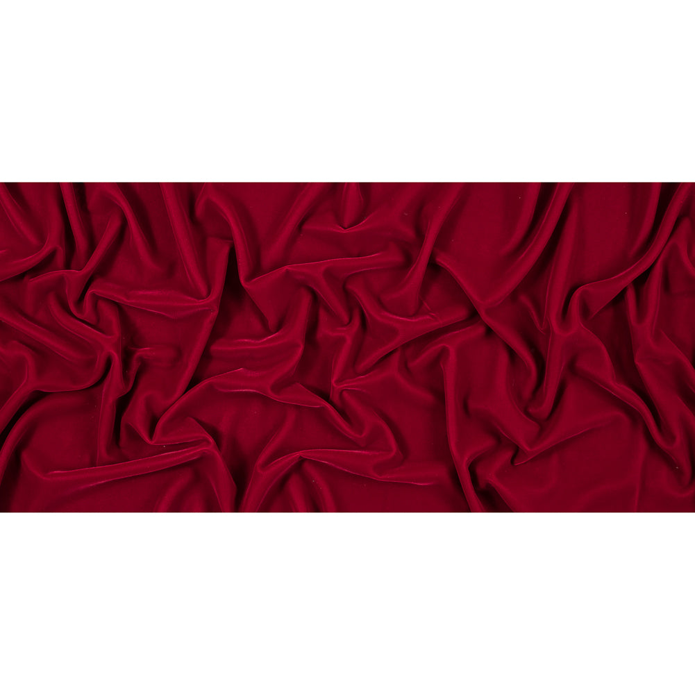 X-Mas Red 100% Micro Polyester Velvet - Folded