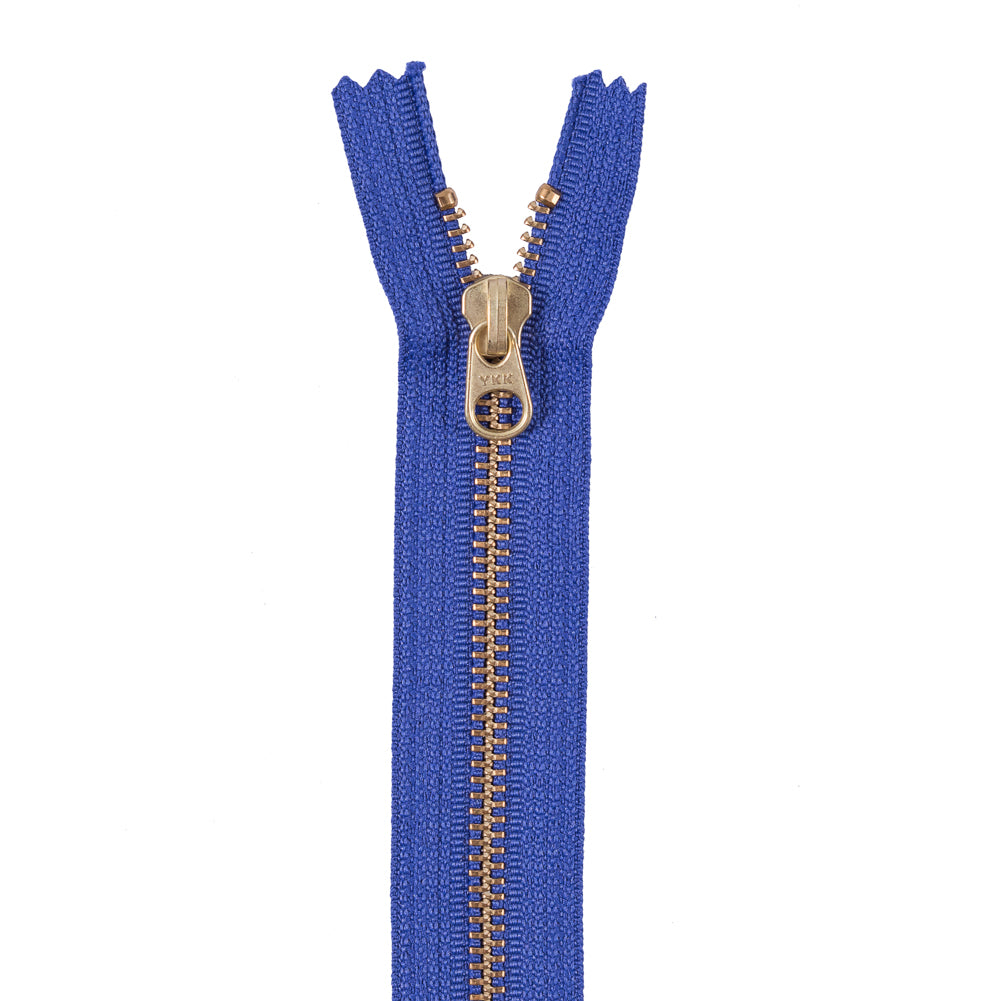 Iris Metal Zipper with Gold Pull and Teeth - 8