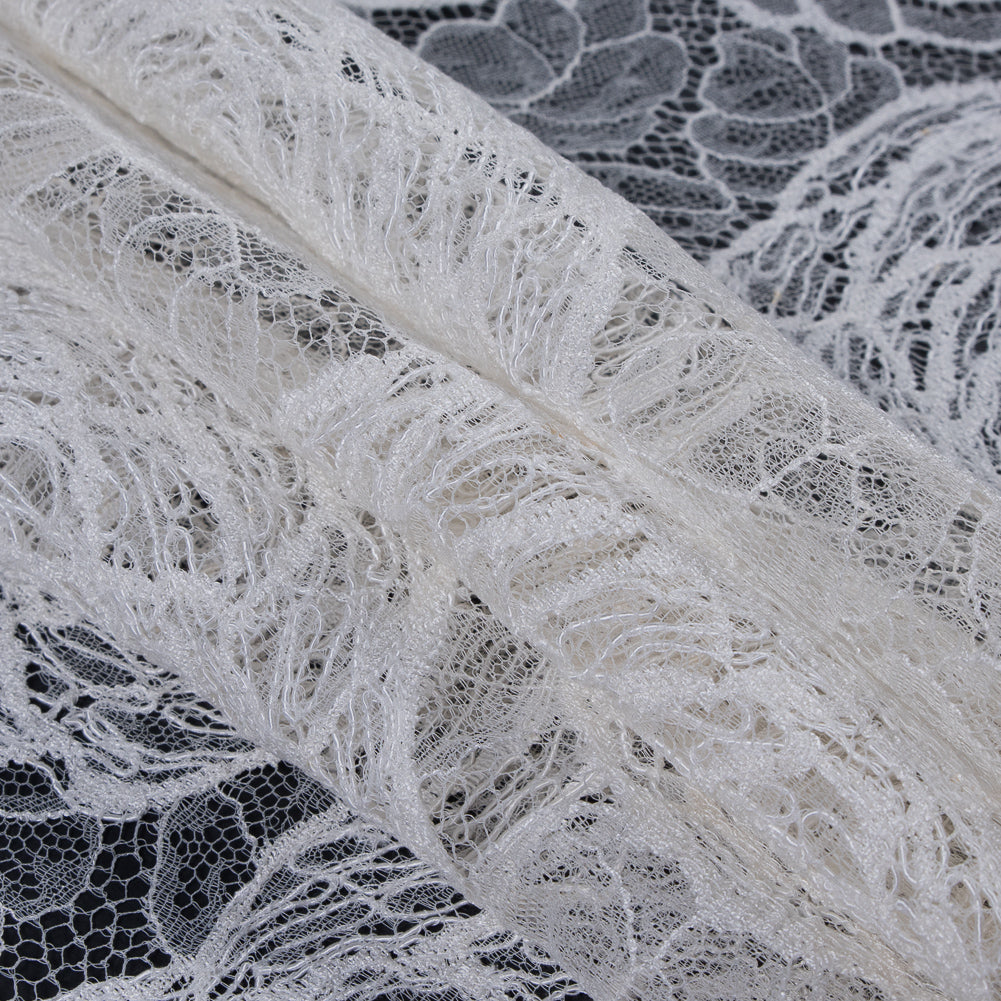 Vera Wang French Ivory Embroidered Lace - Folded