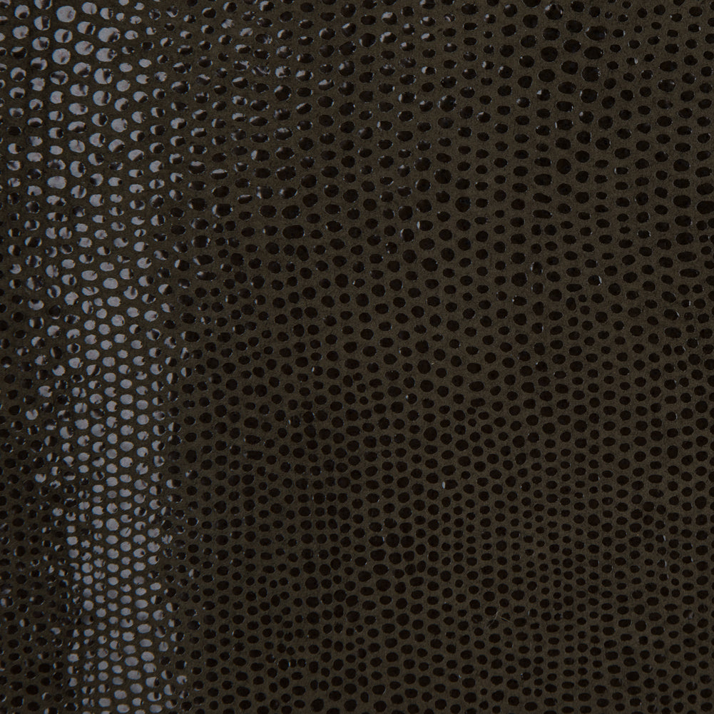 Capers Green Lizard Laminated Pig Leather Detail