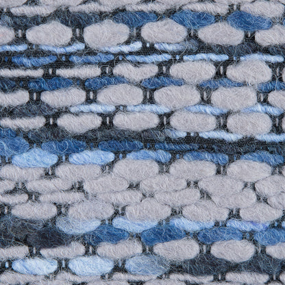 True Navy and Gray Blended Wool Tweed - Detail