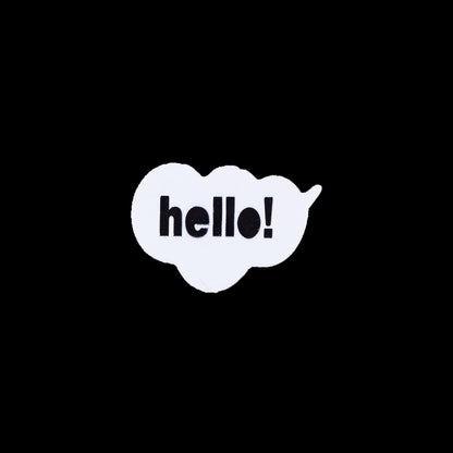 Hello! Pin - 2.5"x1.5"
