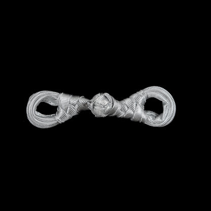 Silver Frog Closure - 2.75" x .75"