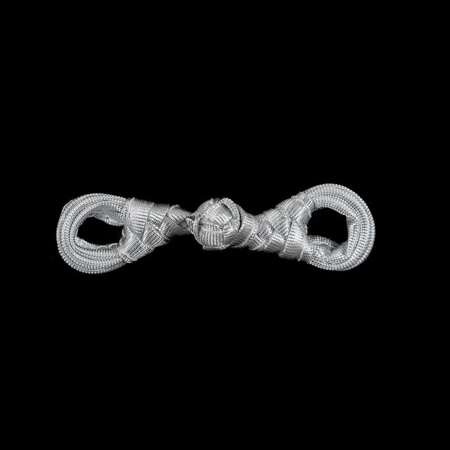 Silver Frog Closure - 2.75" x .75"