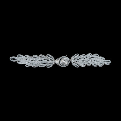 Silver Frog Closure - 5" x .75"