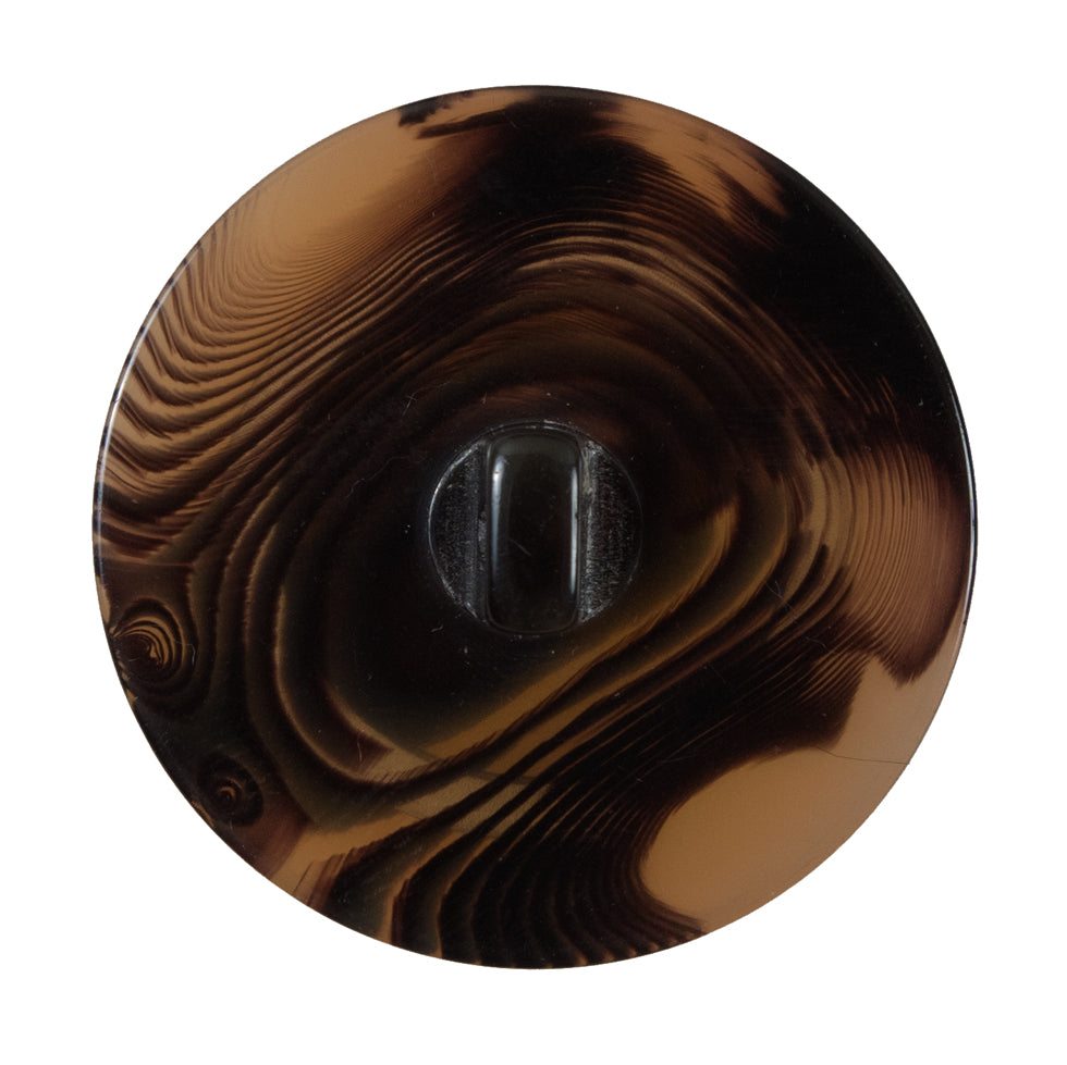 Musk Brown Plastic Shank-Back Button - 54L/34mm Detail