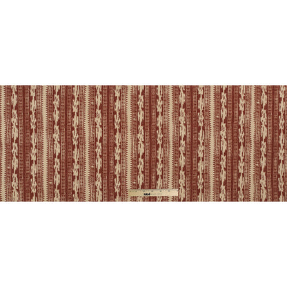 Ruby Wine and Safari Beige Tribal Printed Cotton Woven Folded