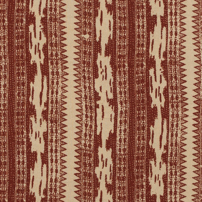 Ruby Wine and Safari Beige Tribal Printed Cotton Woven