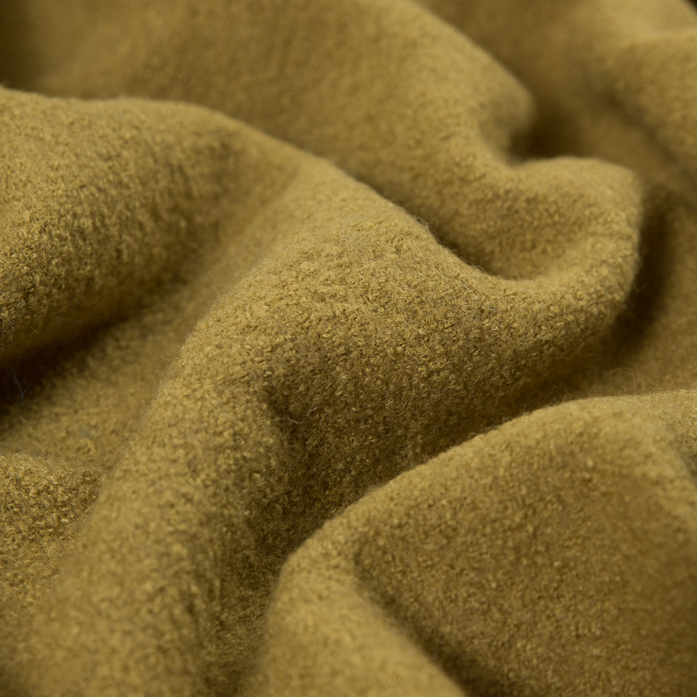 Golden Olive Solid Boiled Wool - Full
