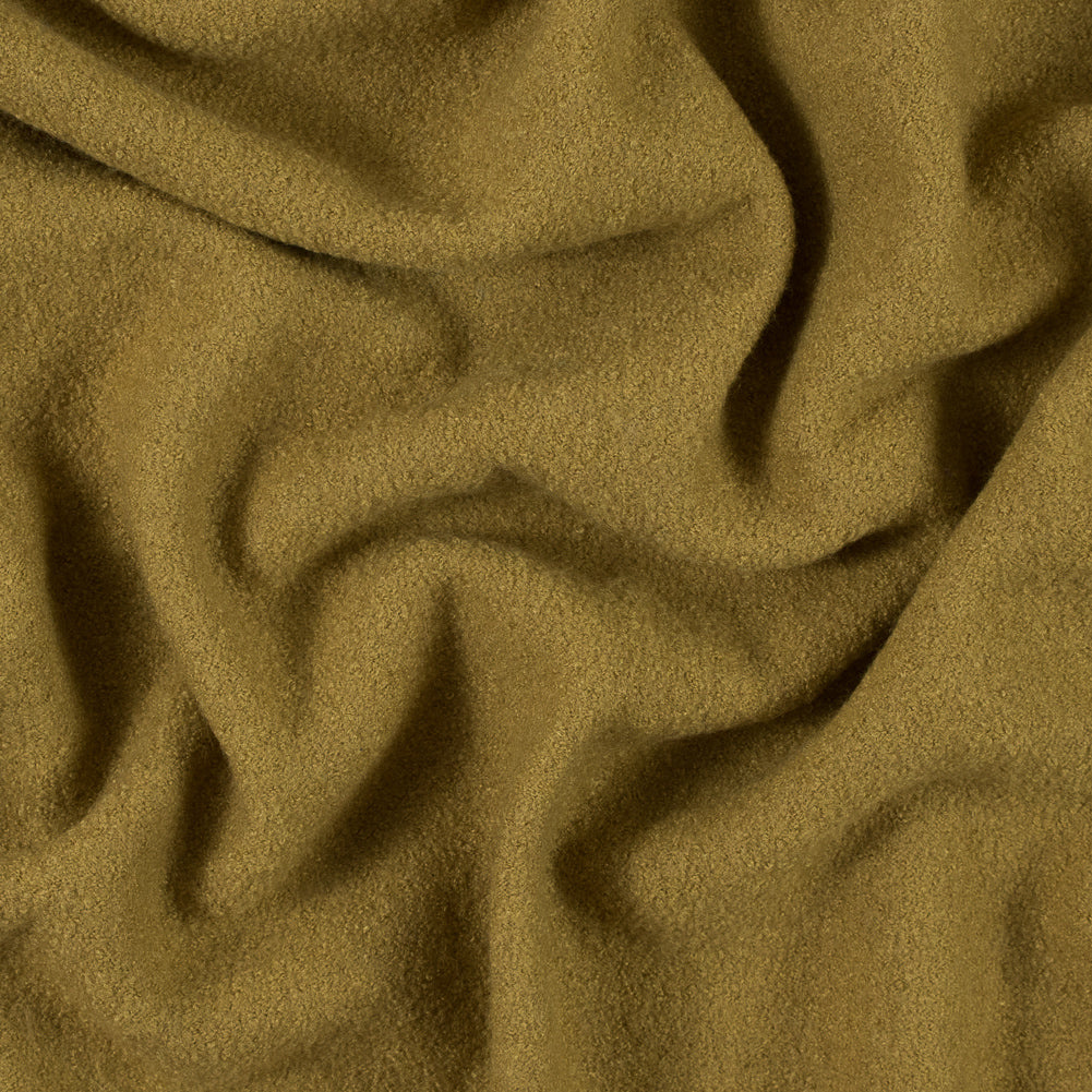 Golden Olive Solid Boiled Wool