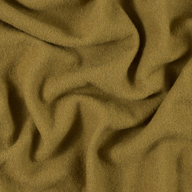 Golden Olive Solid Boiled Wool