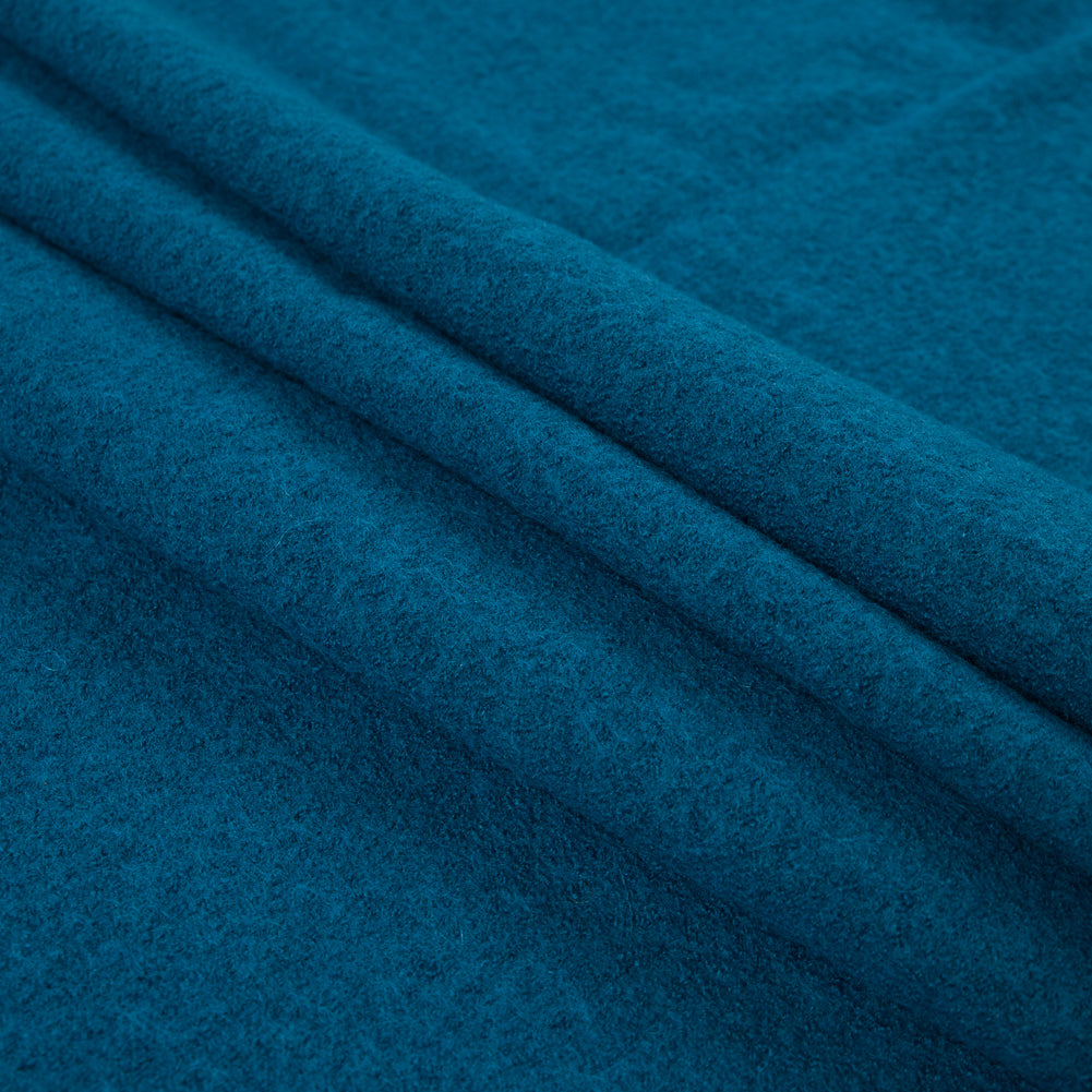 Boiled Wool Coating Fabric - Turkish Tile Blue - Ketil Collection Detail