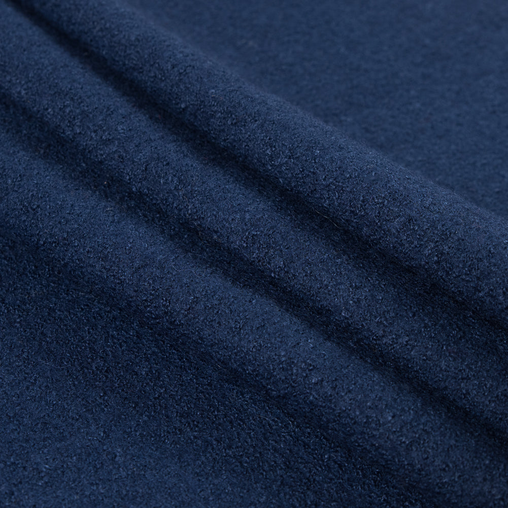 Boiled Wool Coating Fabric - Twilight Blue - Ketil Collection - Folded
