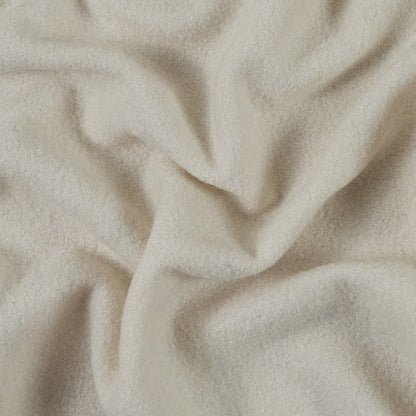 Antique White Solid Boiled Wool