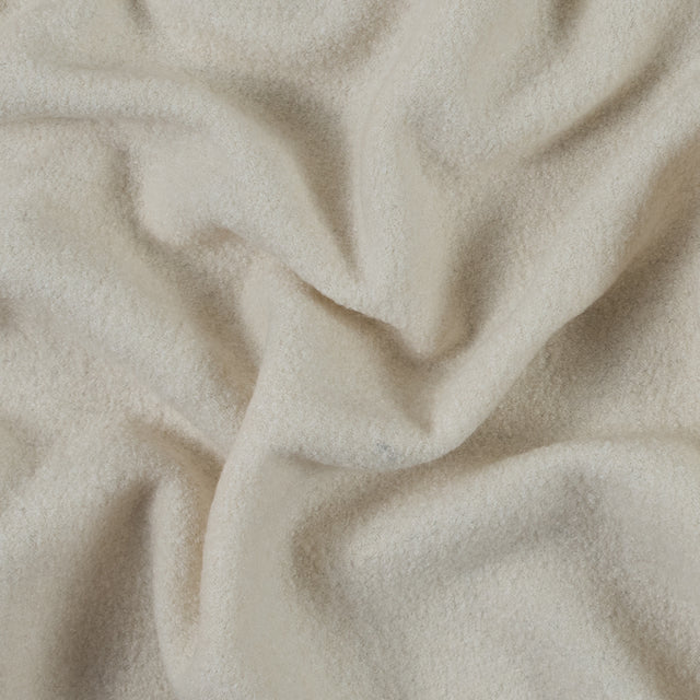 Antique White Solid Boiled Wool