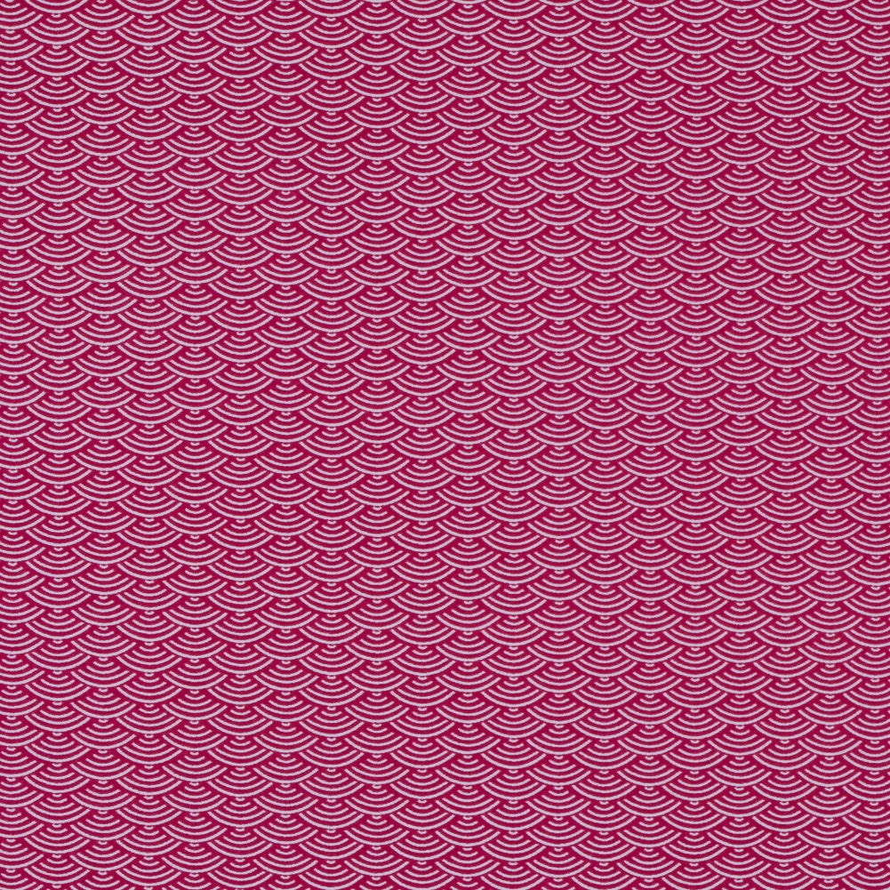 Bright Rose Geometric Printed Nylon Spandex