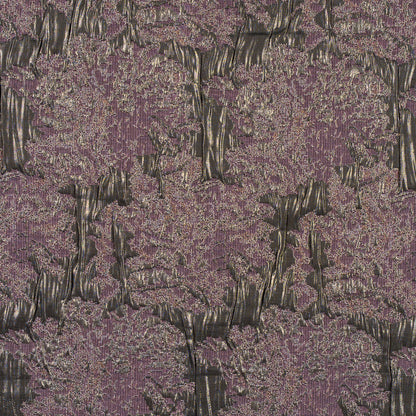 Metallic Pink, Nude and Black Abstract Brocade