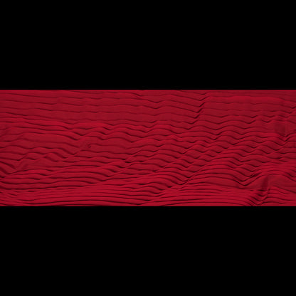 Accordion Pleated Chiffon - Tomato Red - Etereo Collection Folded