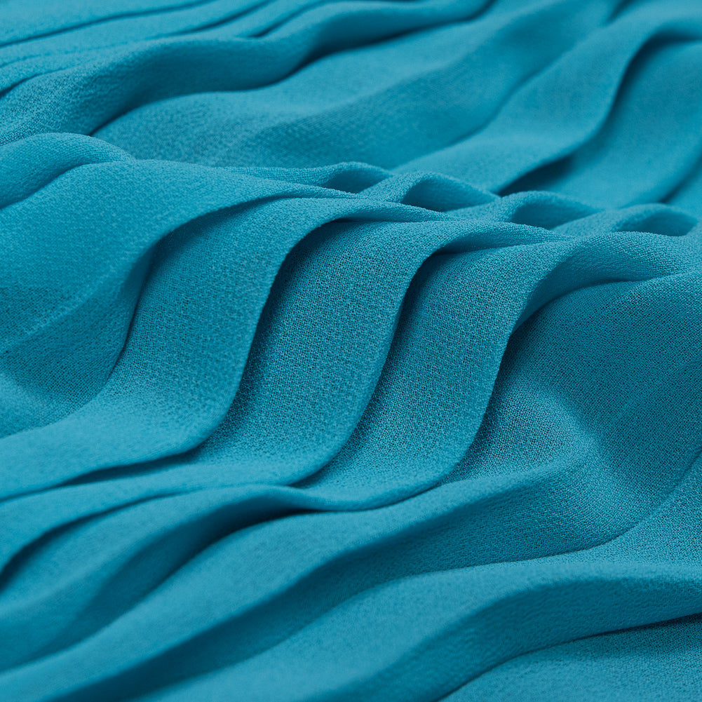 River Blue Accordion Pleated Chiffon - Detail