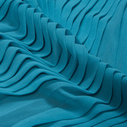 River Blue Accordion Pleated Chiffon