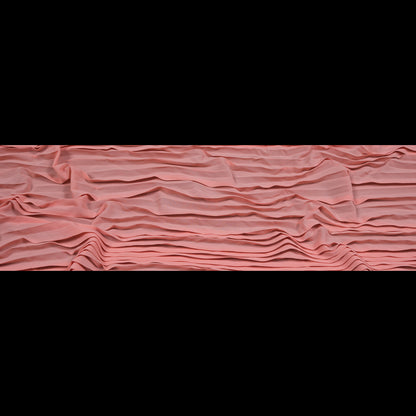 Accordion Pleated Chiffon - Seashell Pink - Etereo Collection Folded