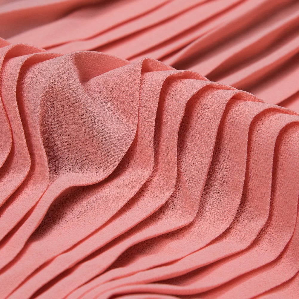 Accordion Pleated Chiffon - Seashell Pink - Etereo Collection Detail