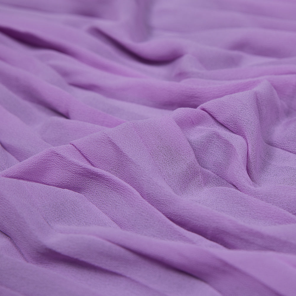 Accordion Pleated Chiffon - Easter Egg Purple - Etereo Collection Detail