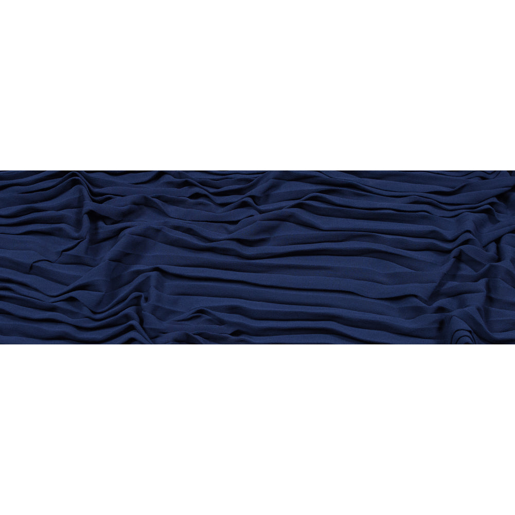 Blue Print Accordion Pleated Chiffon - Folded