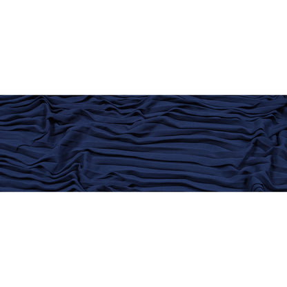 Blue Print Accordion Pleated Chiffon - Folded
