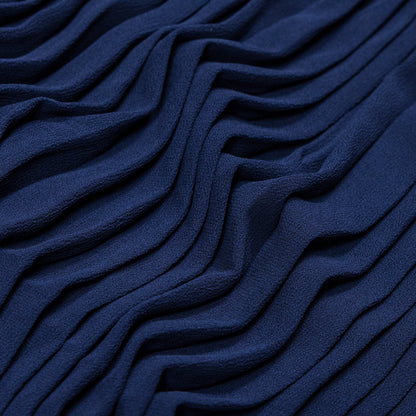 Blue Print Accordion Pleated Chiffon
