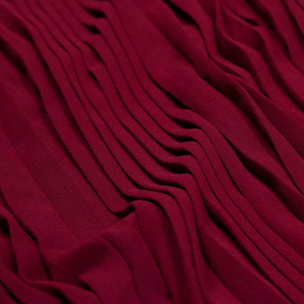 Rhododendron Accordion Pleated Chiffon