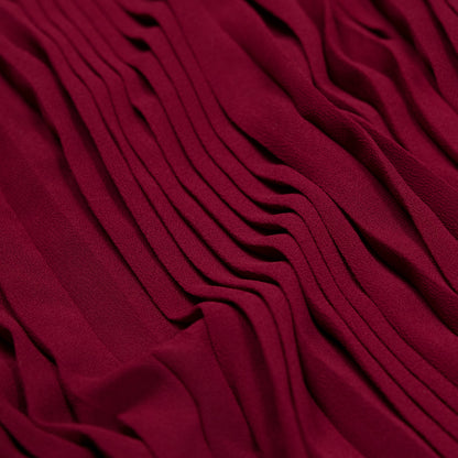 Rhododendron Accordion Pleated Chiffon