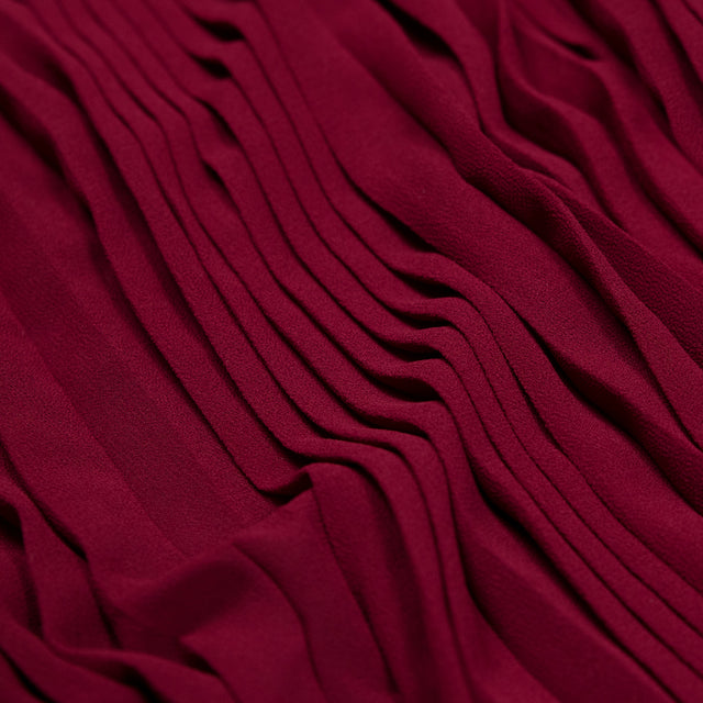 Rhododendron Accordion Pleated Chiffon