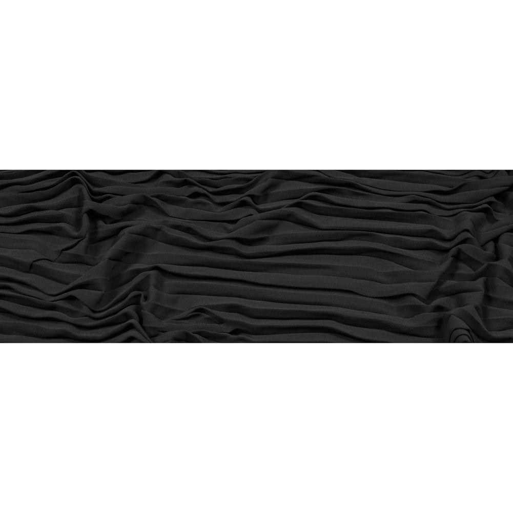 Accordion Pleated Chiffon - Black - Etereo Collection Folded