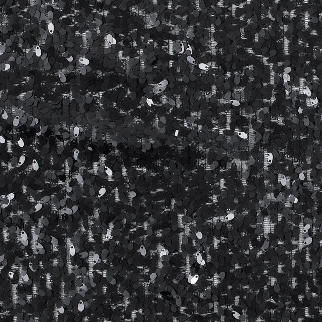Black All Over Oval Paillette Sequins