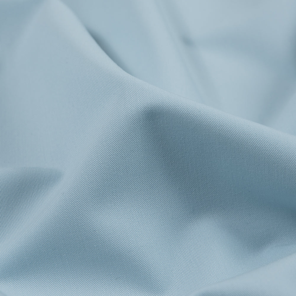 Wan Blue Stretch Polyester Twill - Detail