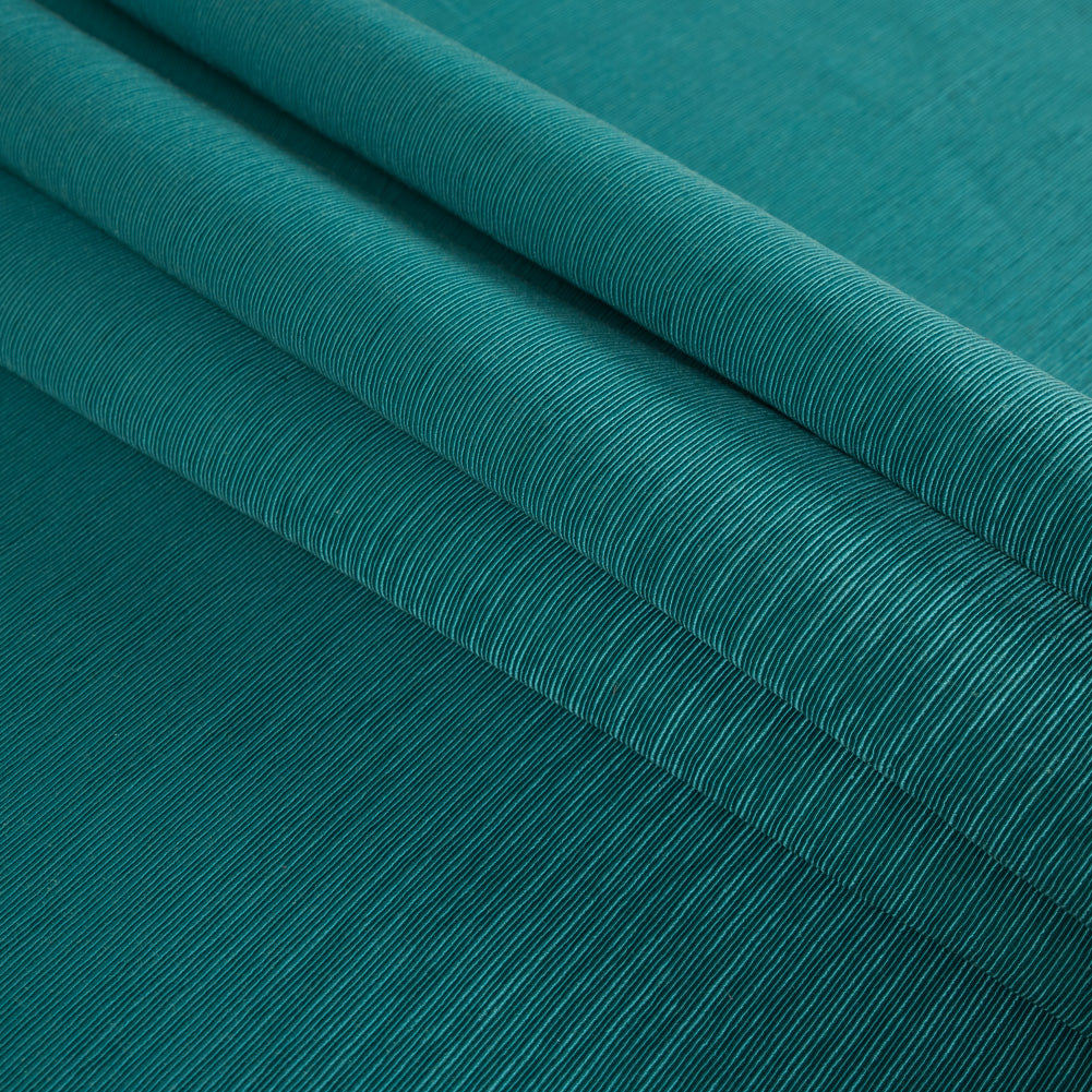 Ultramarine Green Cotton and Polyester Ottoman - Folded